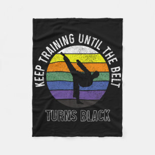 Martial Arts Black Belt Jiu Jitsu Taekwondo Karate Fleece Blanket