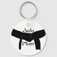 Martial Arts Black Belt Judo Mum Keychain