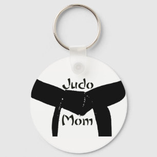 Martial Arts Black Belt Judo Mum Keychain