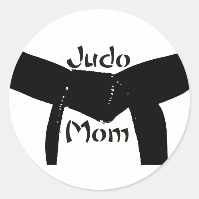 Martial Arts Black Belt Judo Mum Sticker (Front)