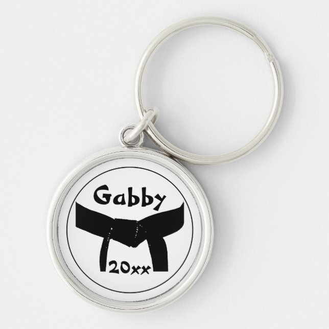 Martial Arts Black Belt  Key Ring (Front)