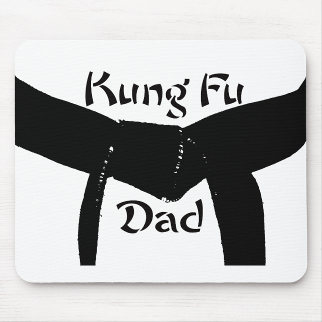 Martial Arts Black Belt Kung Fu Dad Mouse Mat (Front)