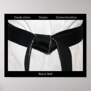 Martial Arts Black Belt Motivational Poster