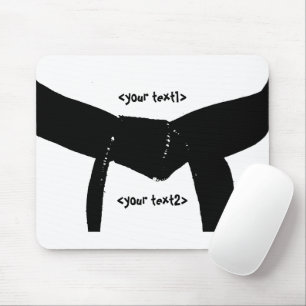 Martial Arts Black Belt Mouse Mat