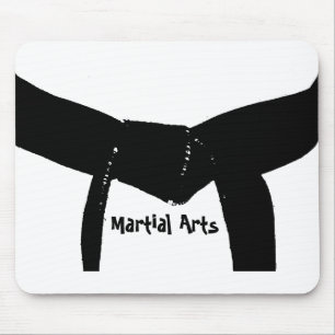 Martial Arts Black Belt Mouse Mat