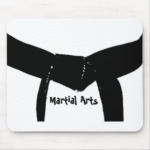Martial Arts Black Belt Mouse Mat