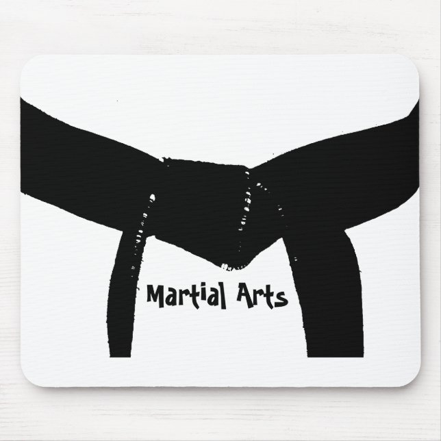 Martial Arts Black Belt Mouse Mat (Front)