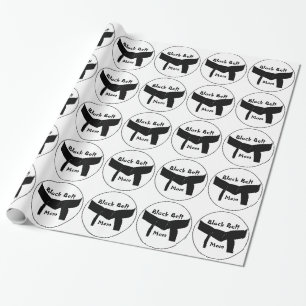 Martial Arts Black Belt Mum Gift Wrapping Paper