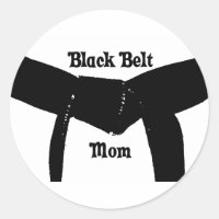 Martial Arts Black Belt Mum Sticker