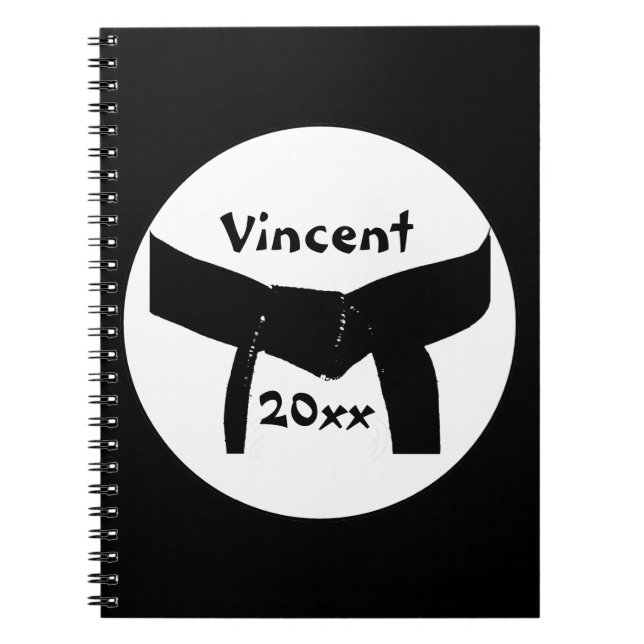 Martial Arts Black Belt Notebook (Front)