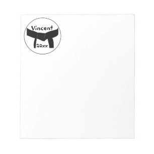 Martial Arts Black Belt Notepad
