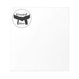 Martial Arts Black Belt Notepad