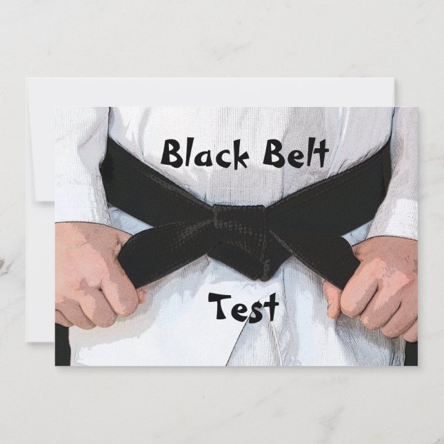 Martial Arts Black Belt Promotion Test Invitation (Back)