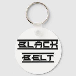 Martial Arts Bold Black Belt Keychain