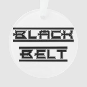 Martial Arts Bold Black Belt Ornament