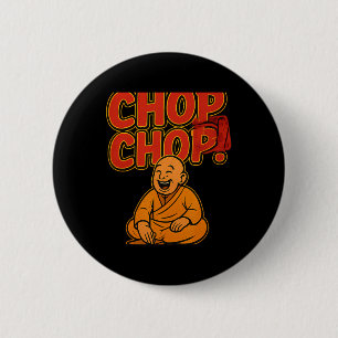 Martial Arts Boxing Humor Chop Chop Cartoon Priest 6 Cm Round Badge
