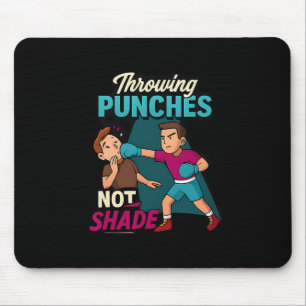 Martial Arts Boxing Humour Throwing Punches Design Mouse Mat