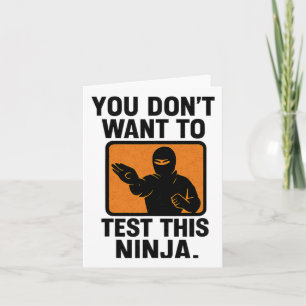 Martial Arts Boxing Ninja Danger Stencil Graphic Card