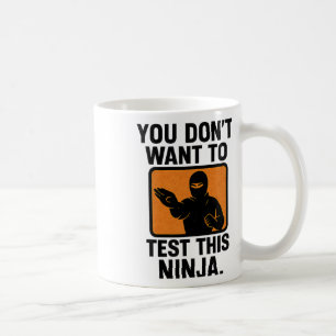 Martial Arts Boxing Ninja Danger Stencil Graphic Coffee Mug