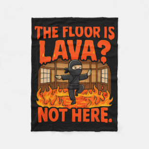 Martial Arts Boxing Ninja Lava Floor Dojo Humour Fleece Blanket