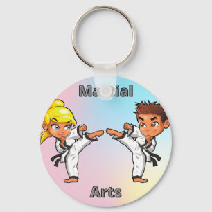 Martial Arts Boy and Girl   Key Ring