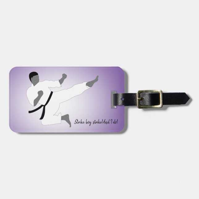 Martial Arts Boy Luggage Tag (Front Horizontal)