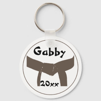 Martial Arts Brown Belt Key Ring