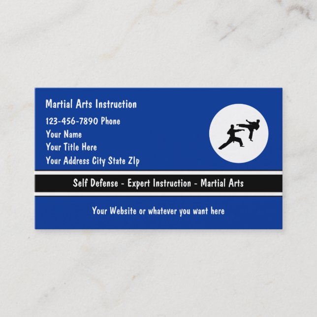 Martial Arts Business Cards (Front)