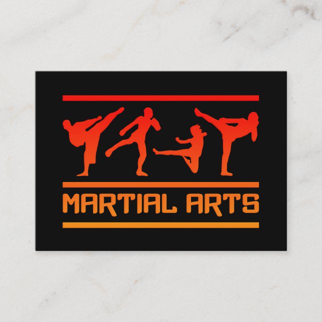 Martial Arts business cards - customise! (Front)