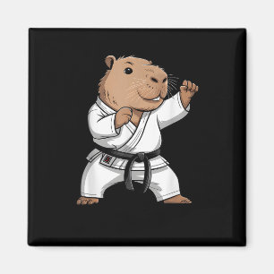 Martial Arts Capybara Funny Karate Taekwondo Jiu J Magnet