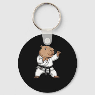 Martial Arts Capyra Funny Karate Taekwondo Jiu Jit Key Ring