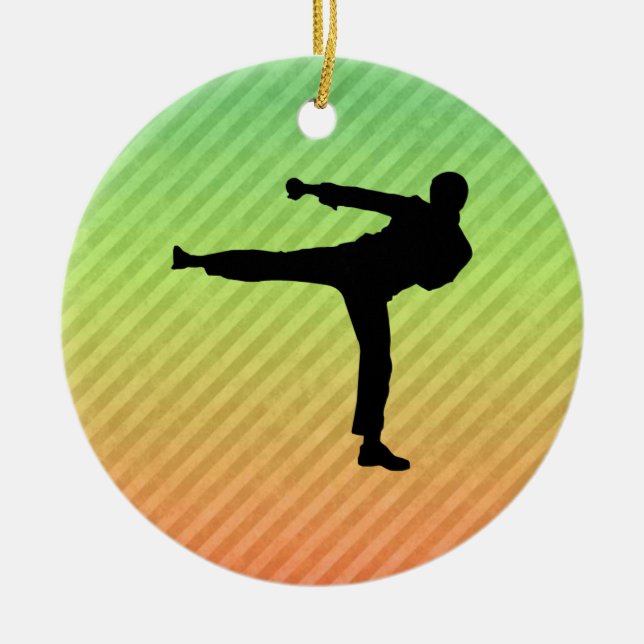 Martial Arts Ceramic Tree Decoration (Front)