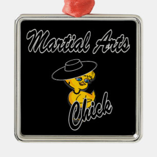 Martial Arts Chick #4 Metal Tree Decoration