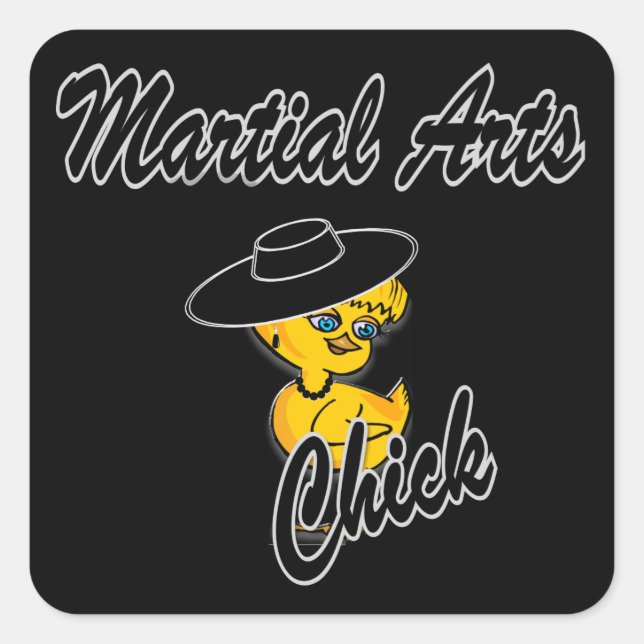 Martial Arts Chick #4 Square Sticker (Front)