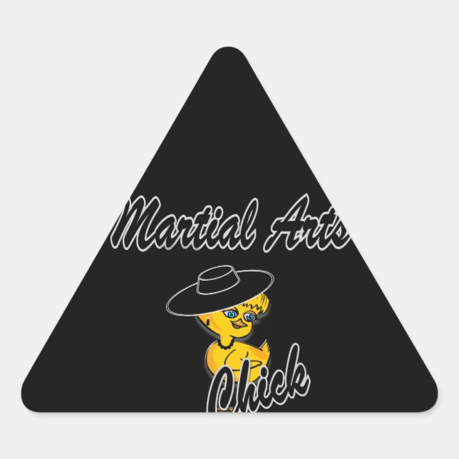 Martial Arts Chick #4 Triangle Sticker (Front)