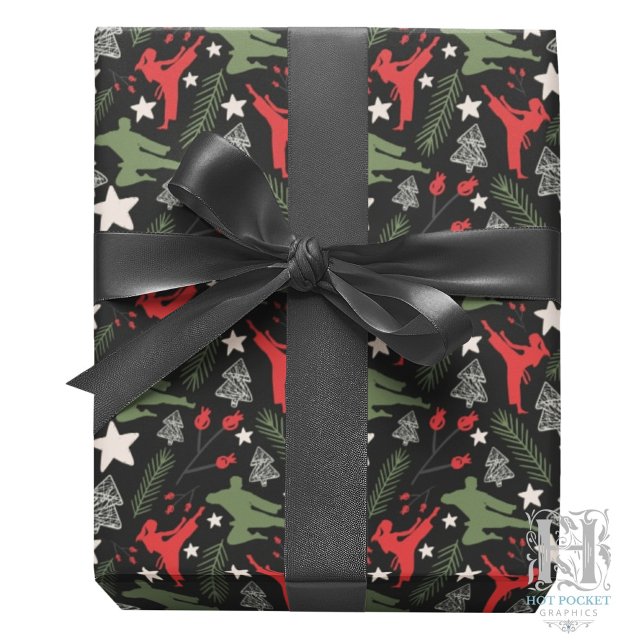 Martial Arts Christmas Gift Wrapping Paper (Creator Uploaded)