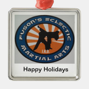 Martial Arts Christmas Holiday Ornamnet Metal Tree Decoration