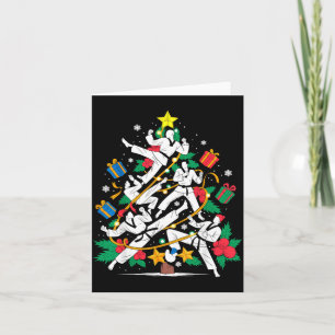 Martial Arts Christmas Tree Karate Taekwondo Card