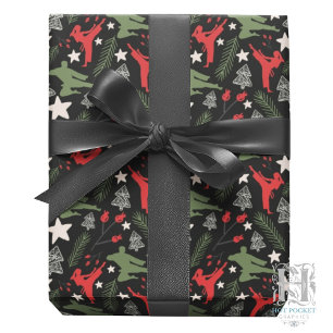 Martial Arts Christmas Wrapping Paper