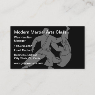 Martial Arts Class Modern  Business Card