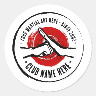 Martial Arts Club Classic Round Sticker