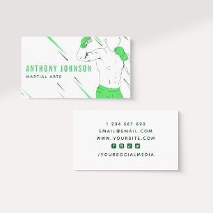 Martial Arts Coach Boxing Fighting Combat Sports Business Card