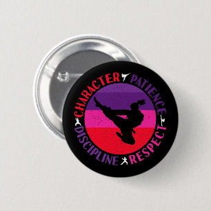 Martial Arts Core Values - Karate 6 Cm Round Badge