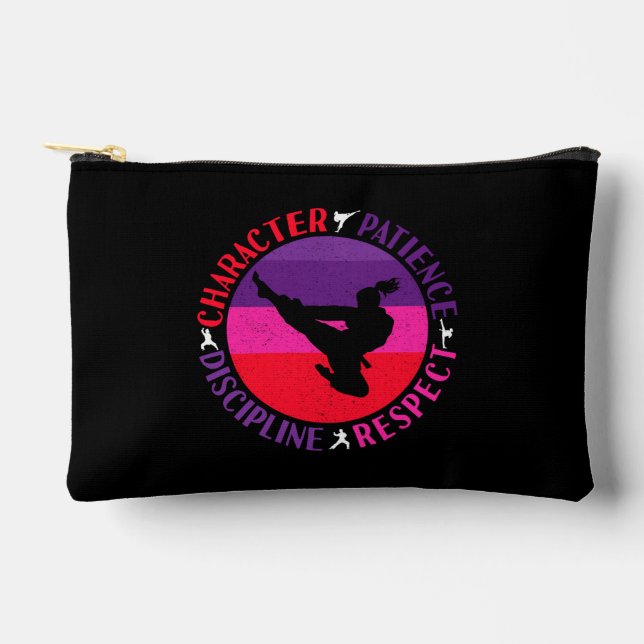 Martial Arts Core Values - Karate Accessory Pouch (Front)