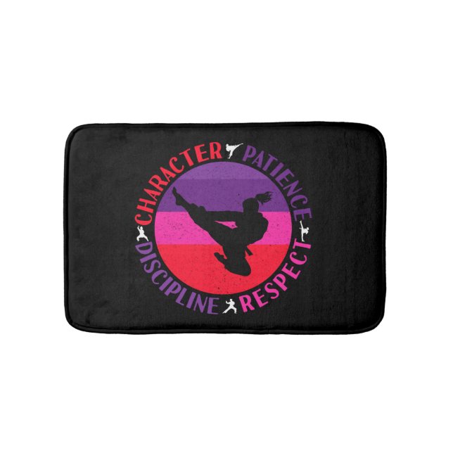 Martial Arts Core Values - Karate Bath Mat (Front)