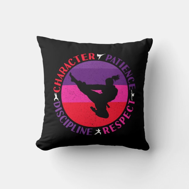 Martial Arts Core Values - Karate Cushion (Front)