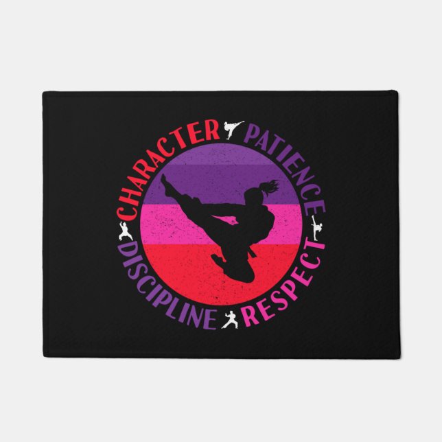 Martial Arts Core Values - Karate Doormat (Front)