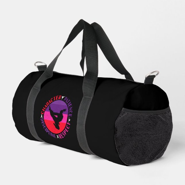 Martial Arts Core Values - Karate Duffle Bag (Right Corner)