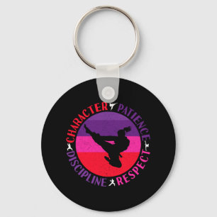 Martial Arts Core Values - Karate Key Ring
