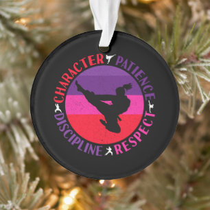 Martial Arts Core Values - Karate Ornament